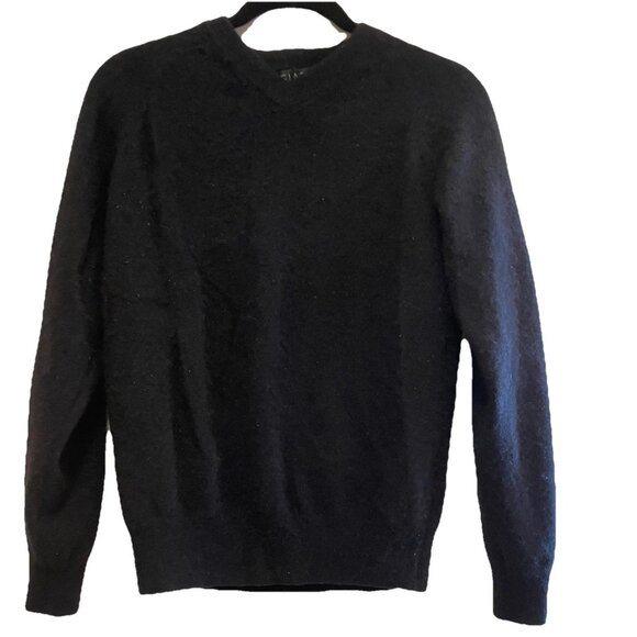 GIASONE Women's Italilan Black 2 Ply 100% Cashmere Sweater Sz S - Picture 1 of 4